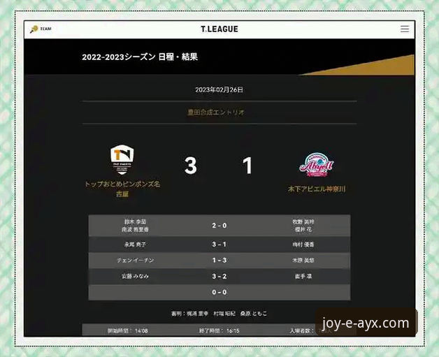 在爱游戏AYX平台沉浸式体验WTT巅峰对决：一场青春风暴的观赛与复盘教程